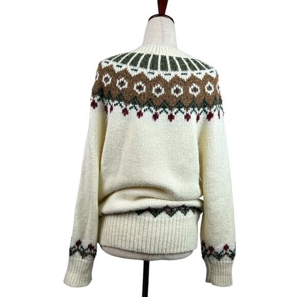 VTG 90s LIMITED EXPRESS Compagnie Internationale Fair Aisle Mock Neck Sweater - Picture 8 of 11